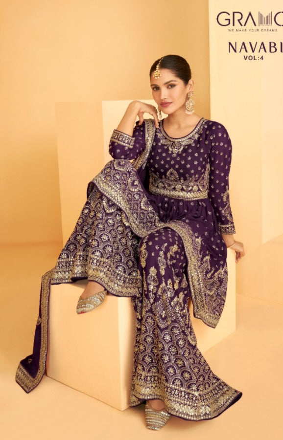 Gramo Navabi Vol 1 Fox Georgette Stylish Designer Party Wear Kurti