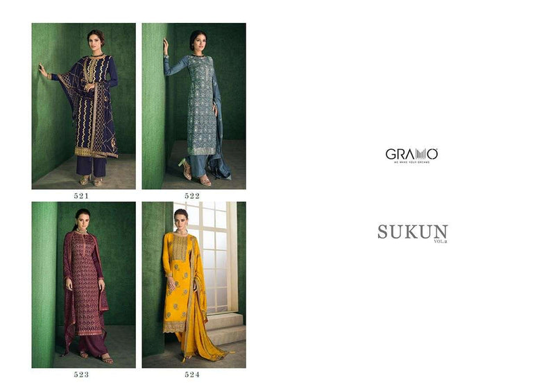Gramo Sukun Vol 2 Fancy With Heavy Embroidery Work Stylish Designer Festive Wear Fancy Kurti