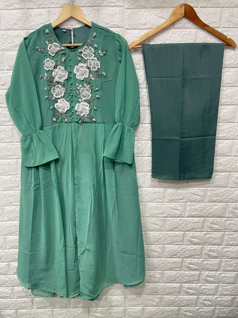 Haya Studio Dno 1012 A Georgette Stylish Designer Wear Kurti