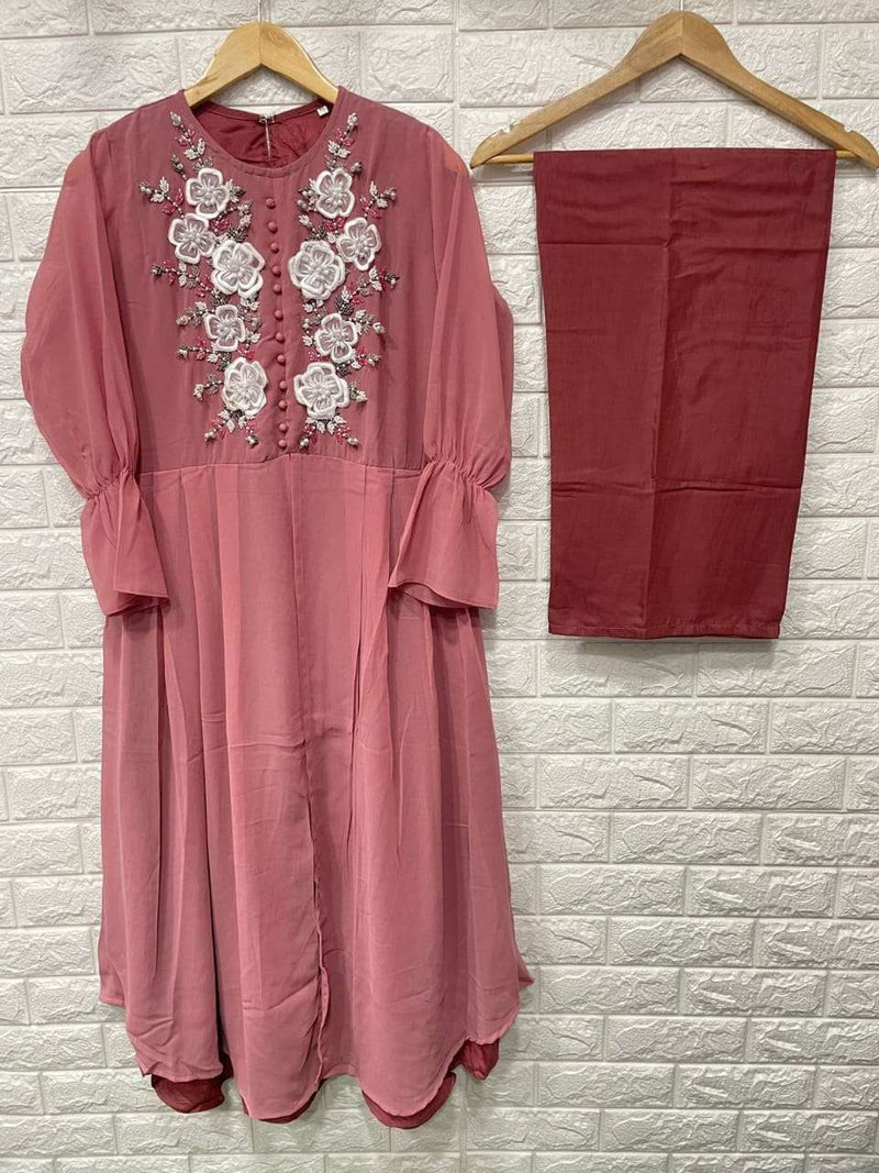 Haya Studio Dno 1012 C Georgette Stylish Designer Wear Kurti