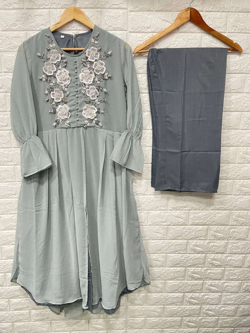 Haya Studio Dno 1012 B Georgette Stylish Designer Wear Kurti