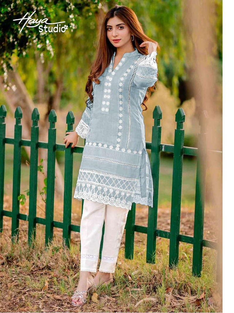 Haya Studio Dno 1013  Georgette Stylish Designer Wear Pakistani Kurti
