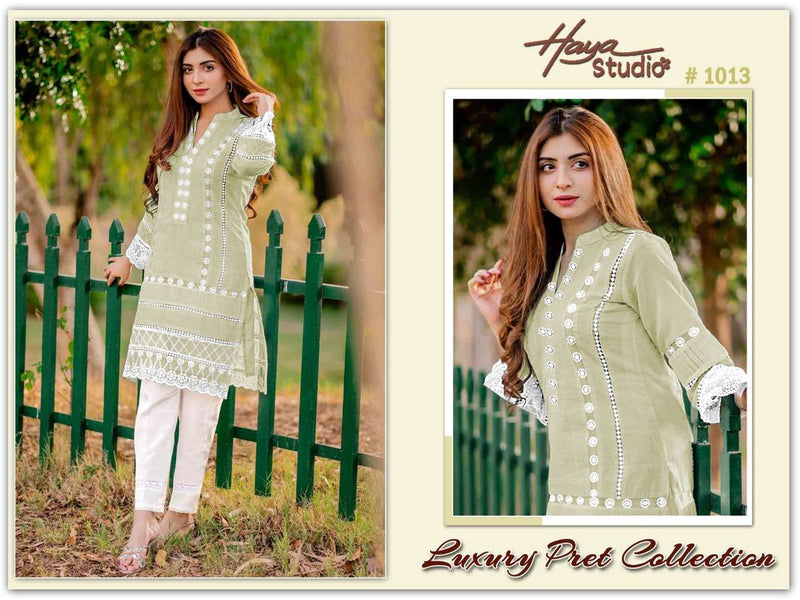 Haya Studio Dno 1013 Georgette Stylish Designer Wear Pakistani Kurti