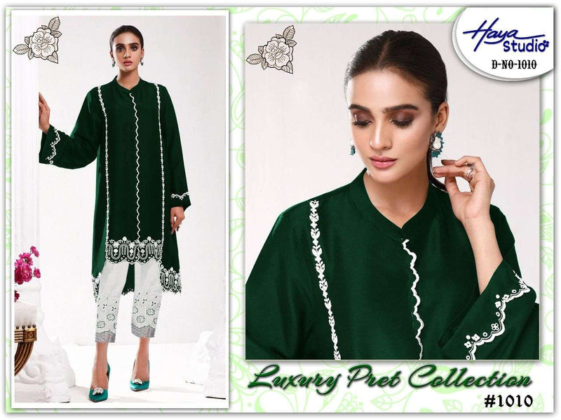 Haya Studio Dno 1010 Georgette With Embroidery Stylish Designer Wear Kurti