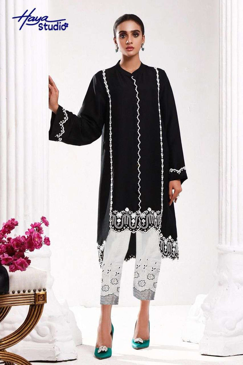 Haya Studio Dno 1010 Georgette With Embroidery Stylish Designer Wear Kurti