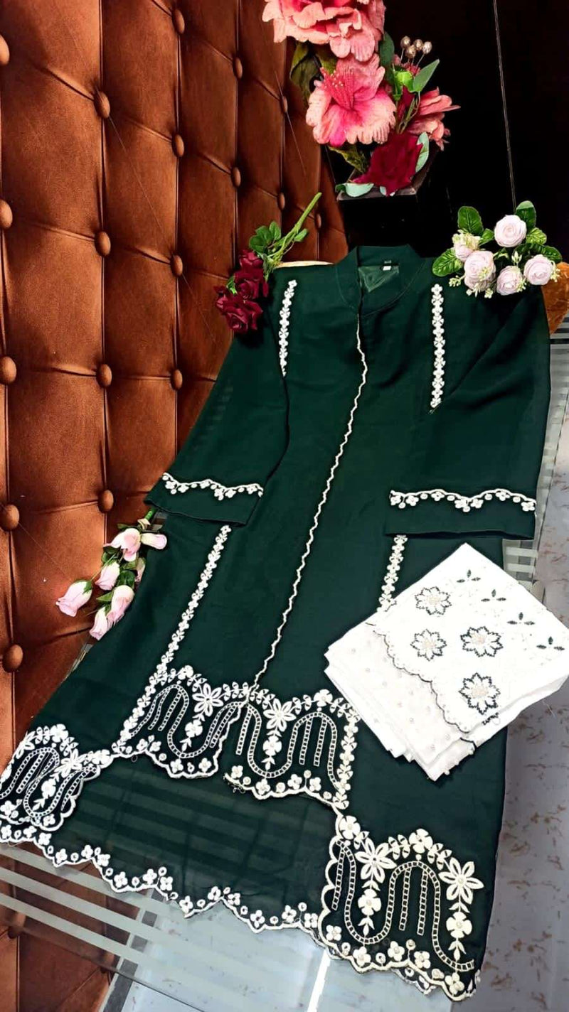 Haya Studio Dno 1010 Georgette With Embroidery Stylish Designer Wear Kurti