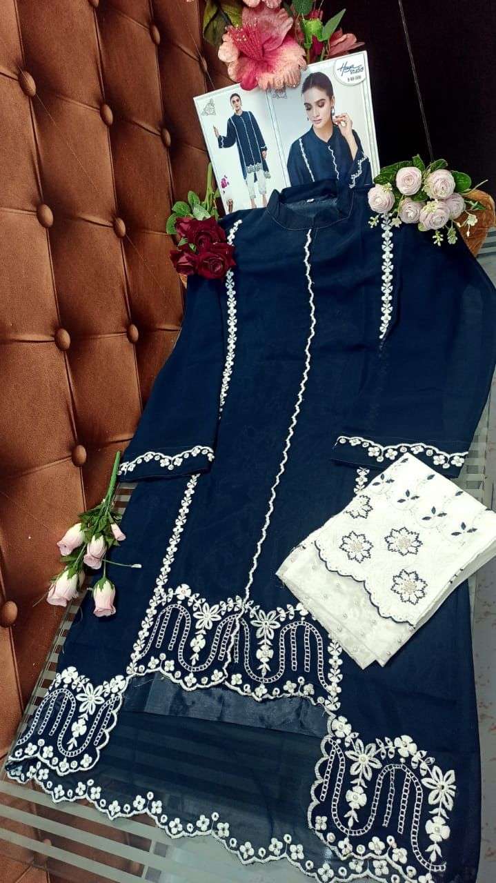 Haya Studio Dno 1010 Georgette With Embroidery Stylish Designer Wear Kurti