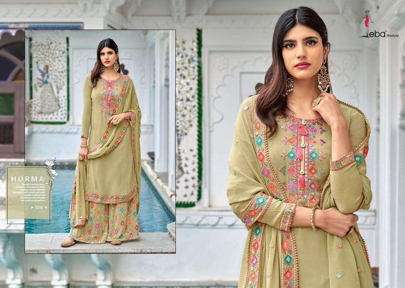 Eba Lifestyle Hurma Vol 35 Dno 1319 Georgette With Embroidery Work Exclusive Designer Salwar Suits