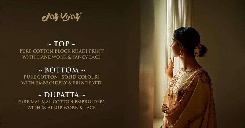 Jay Vijay Jashne E Gul Cotton With Printed Stylish Designer Wear Salwar Suit