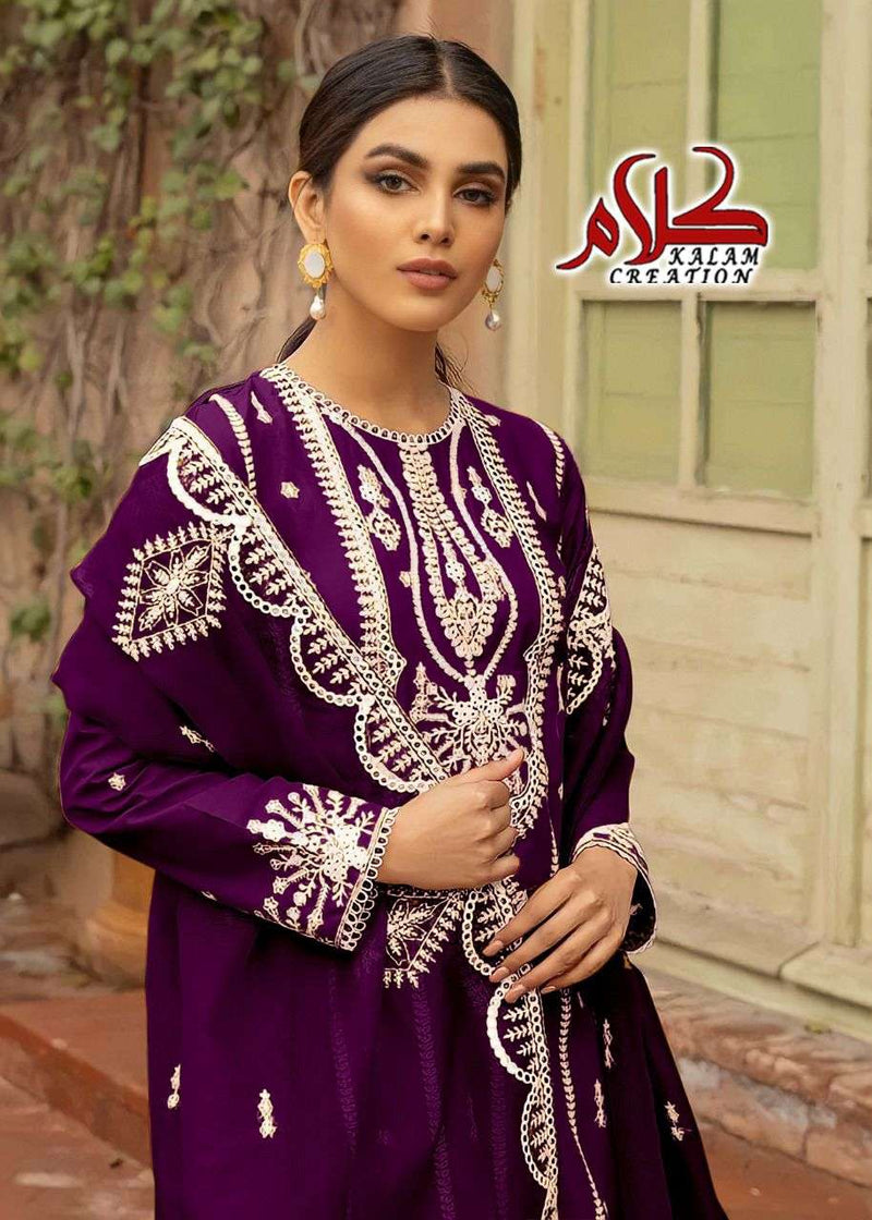 Kalam Creation Dno 1107 Fox Georgette Stylish Designer Party Wear Salwar Suit