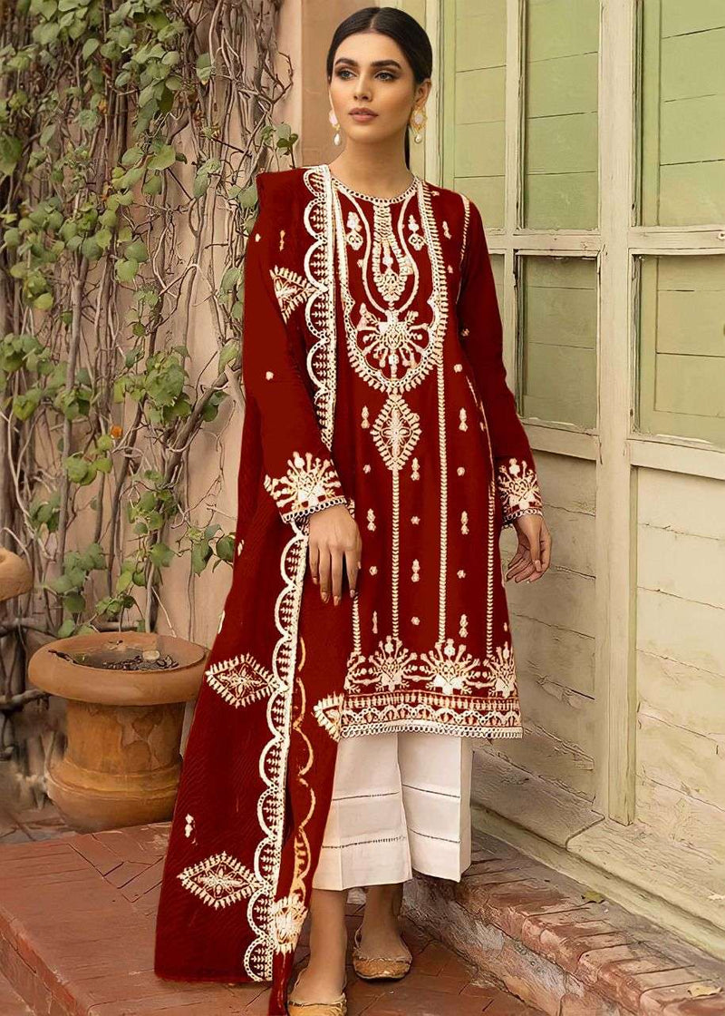 Kalam Creation Dno 1107 A Fox Georgette With Embroidered Work Stylish Designer Party Wear Kurti
