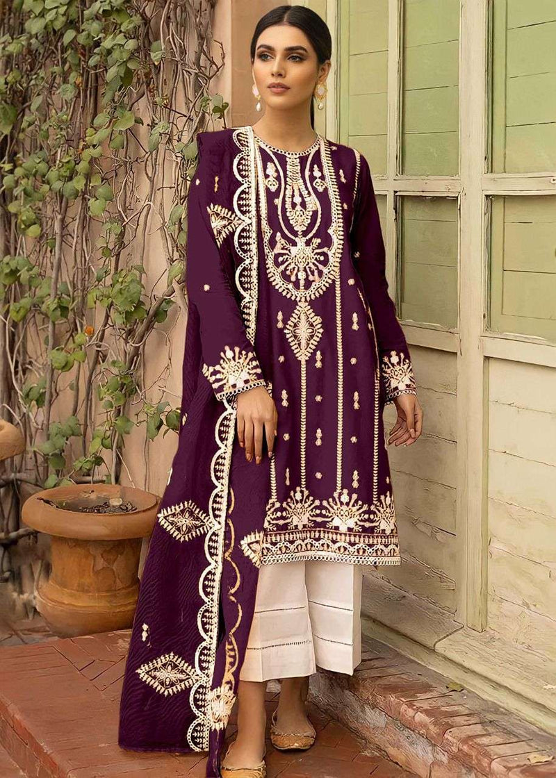 Kalam Creation Dno 1107 Fox Georgette Stylish Designer Party Wear Salwar Suit