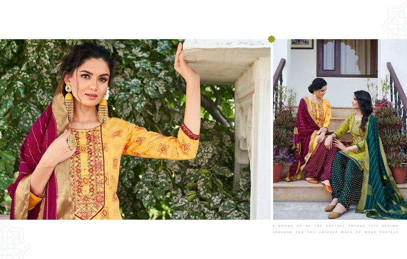 Kalaroop By Kajree Bandhej Chanderi Silk Stylish Designer Graceful Look Fancy Wear Kurti
