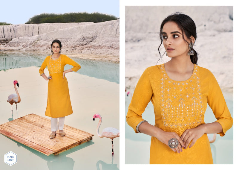 Kalaroop By Kajree Shahi Rayon With Attractive Look Stylish Designer Casual Wear Kurti