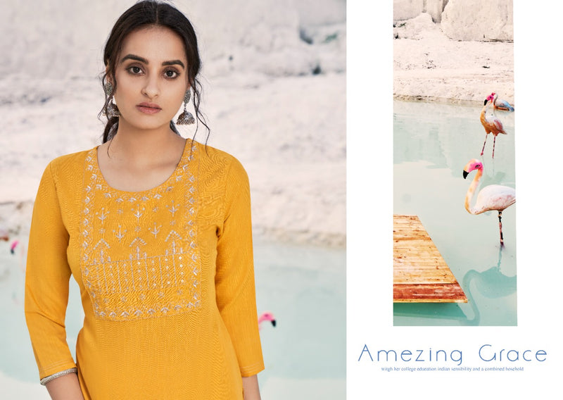 Kalaroop By Kajree Shahi Rayon With Attractive Look Stylish Designer Casual Wear Kurti