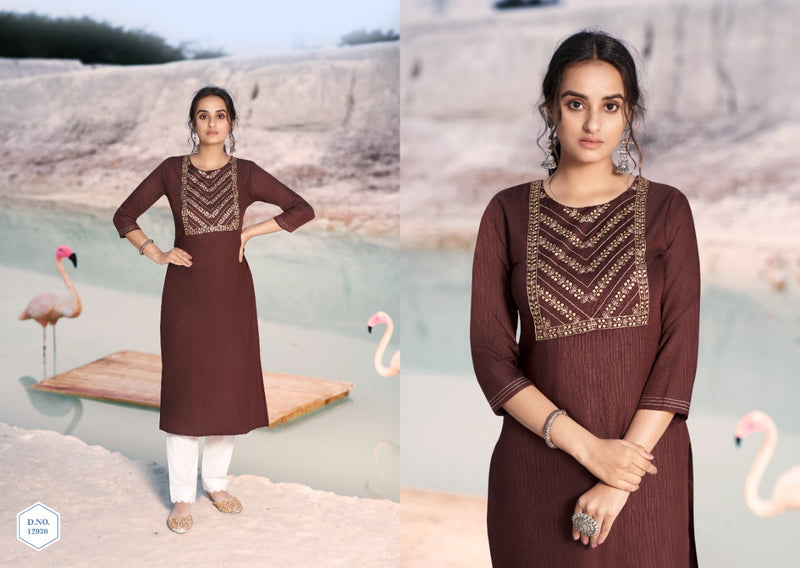 Kalaroop By Kajree Shahi Rayon With Attractive Look Stylish Designer Casual Wear Kurti