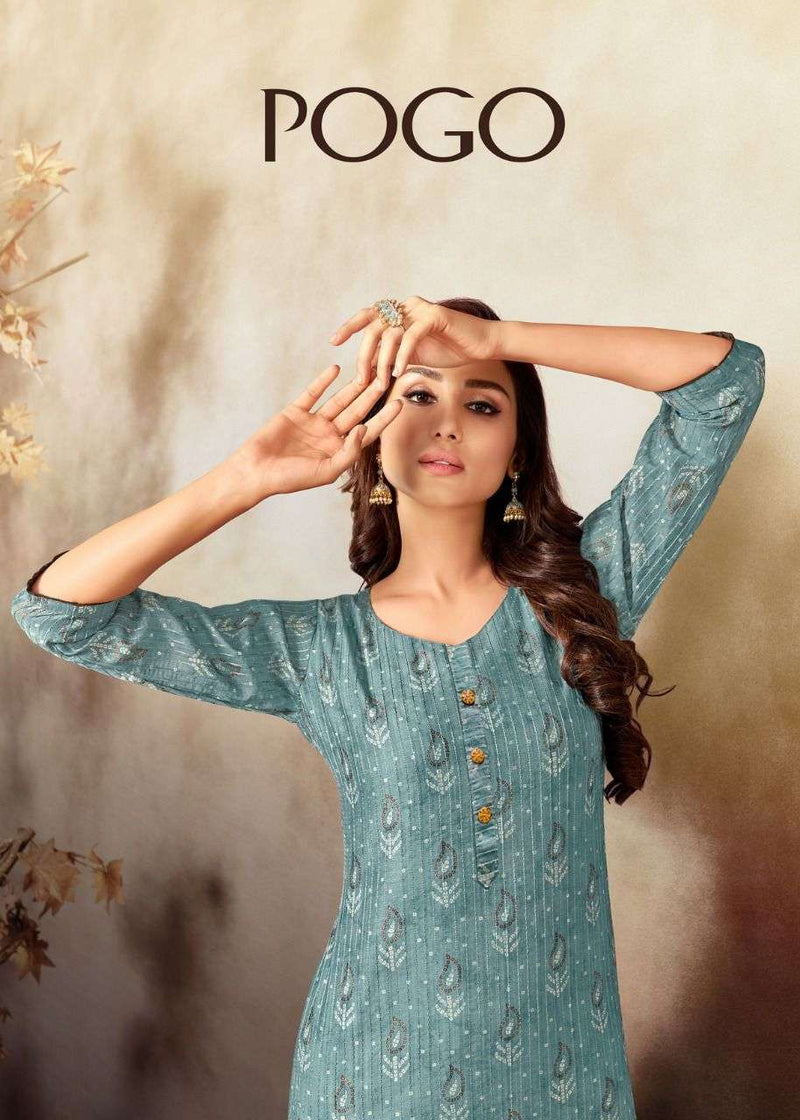 Kapil Trendz Pogo Silk Stylish Designer Casual Look Kurti