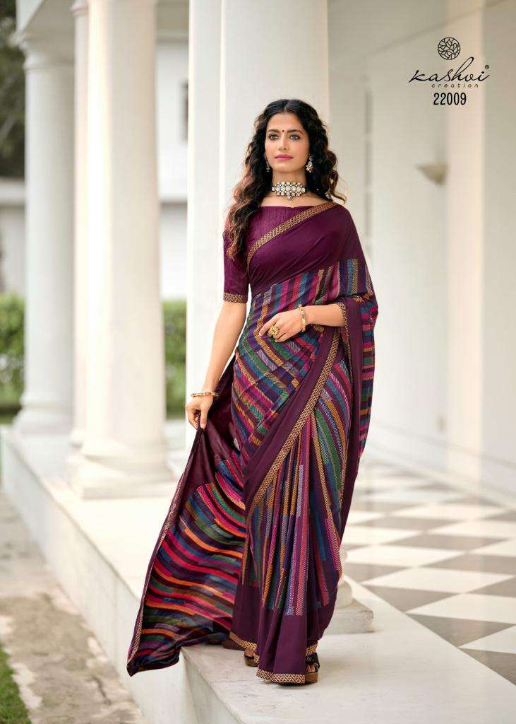 Kashvi Creation  Ansh Vol 3 Fancy Printed Party  Wear Sarees