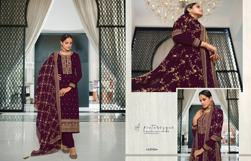 Zisa Khwais Georgette Sequence Embroidery Work Fancy Designer Partywear Salwar Kameez