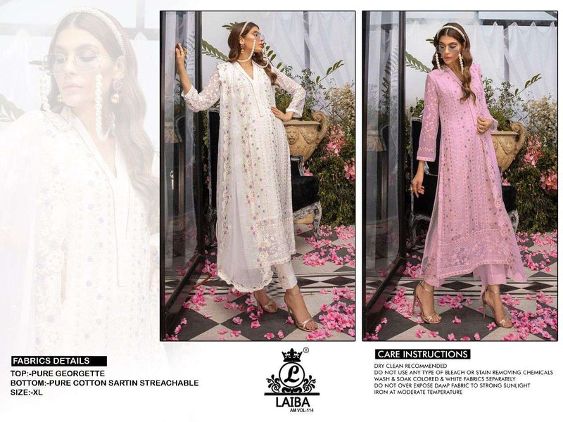 Laiba Am Vol 114 Georgette Stylish Designer Casual Look Pakistani Salwar Suit