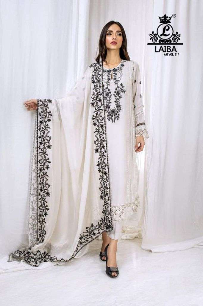 Laiba Dno 117 Georgette With Embroidered Work Stylish Designer Pakistani Style Kurti