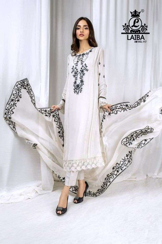 Laiba Dno 117 Georgette With Embroidered Work Stylish Designer Pakistani Style Kurti