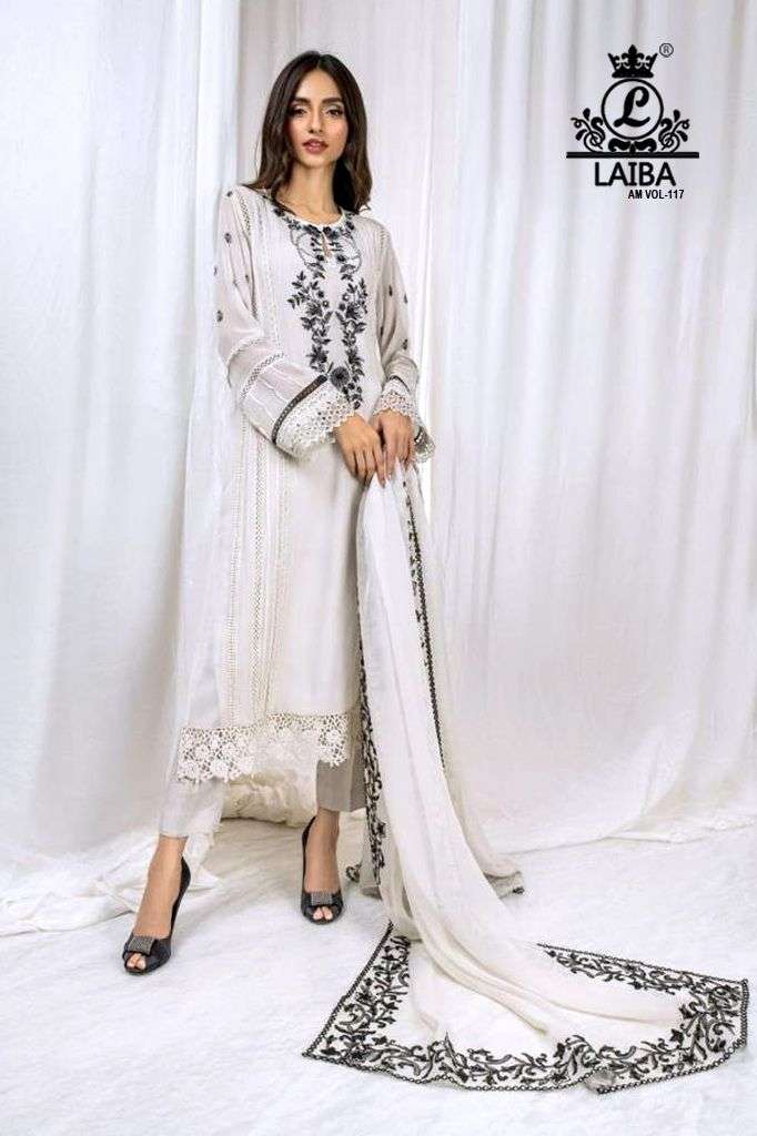 Laiba Dno 117 Georgette With Embroidered Work Stylish Designer Pakistani Style Kurti