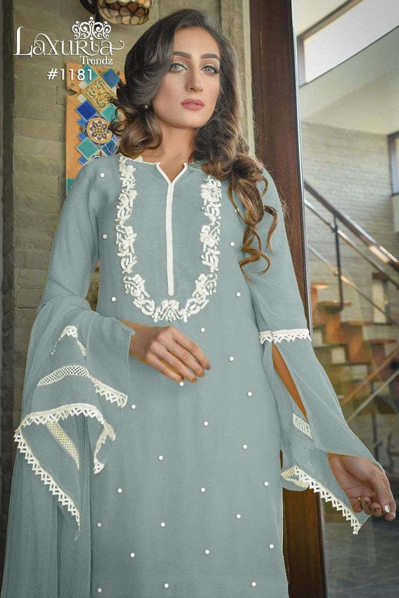 Laxuria Trendz Dno 1181 Georgette Stylish Hand Work Designer Wear Salwar Kameez