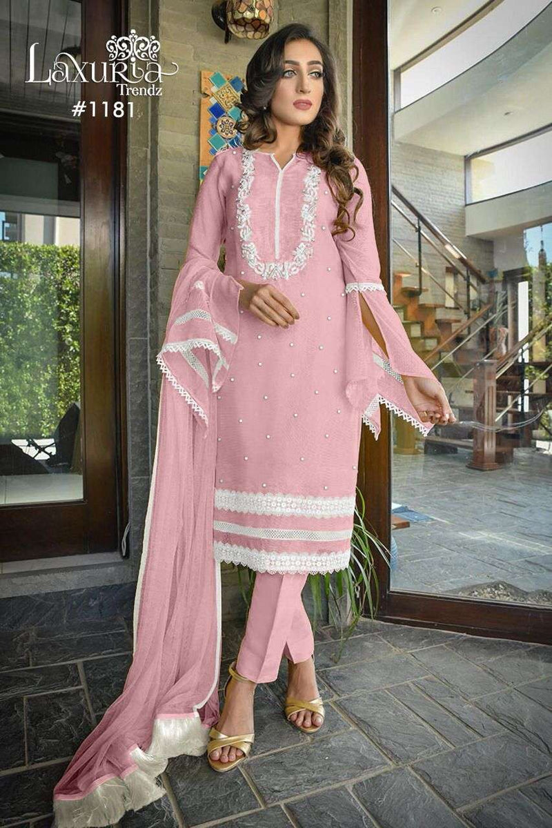 Laxuria Trendz Dno 1181 Georgette Stylish Hand Work Designer Wear Salwar Kameez