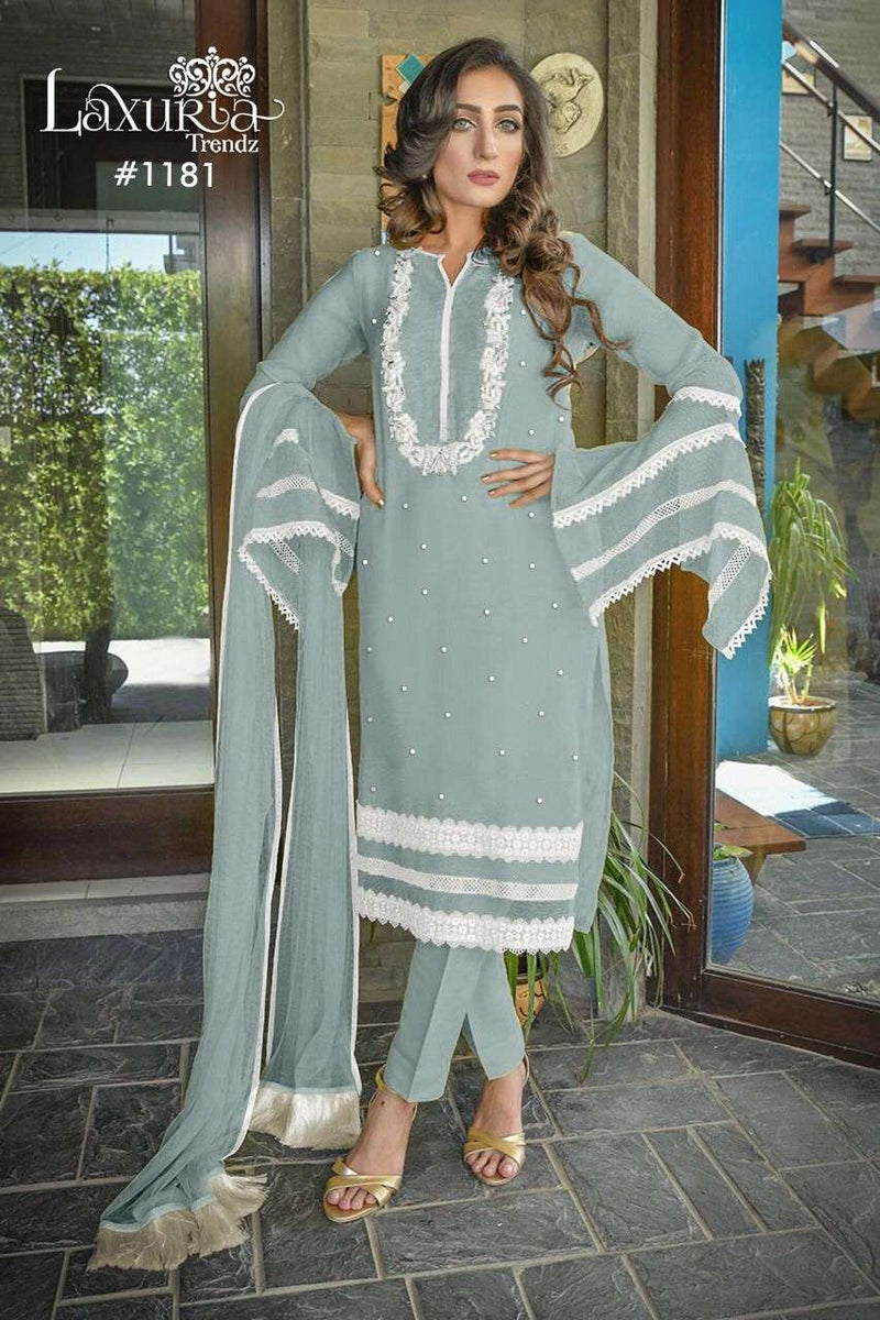 Laxuria Trendz Dno 1181 Georgette Stylish Hand Work Designer Wear Salwar Kameez