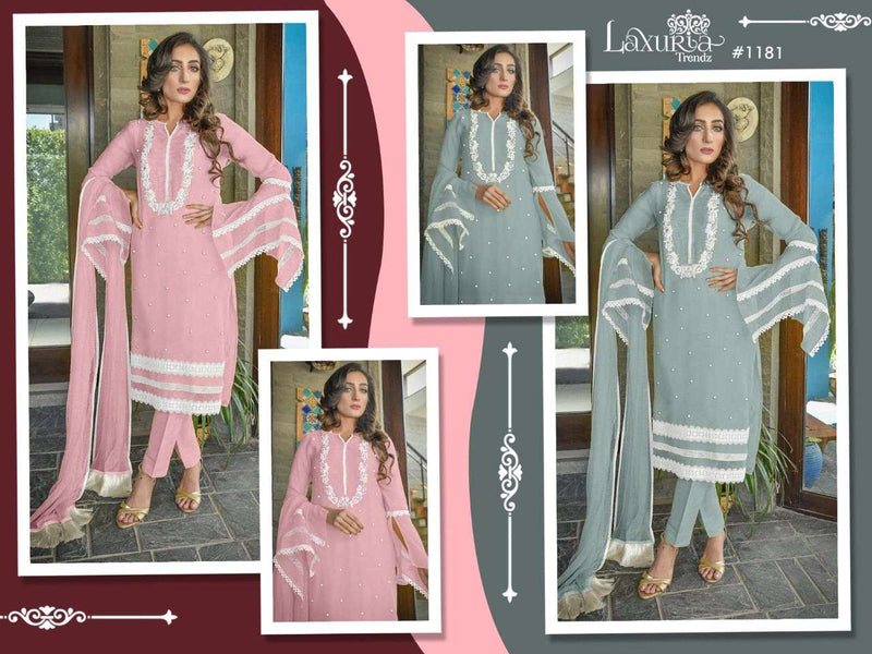 Laxuria Trendz Dno 1181 Georgette Stylish Hand Work Designer Wear Salwar Kameez