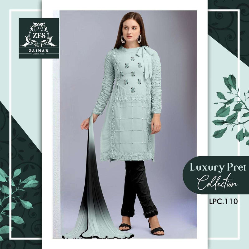 Zainab Fashion Studio Lpc 110 Georgette Stylish Designer Wear Kurti