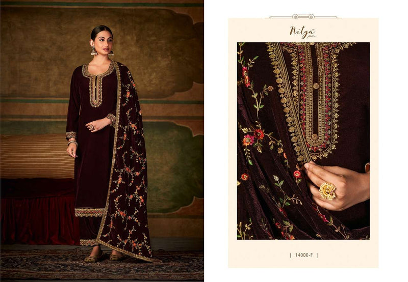 Lt Fabric Nitya Velvet With Beautiful Work Stylish Designer Attractive Look Salwar Kameez