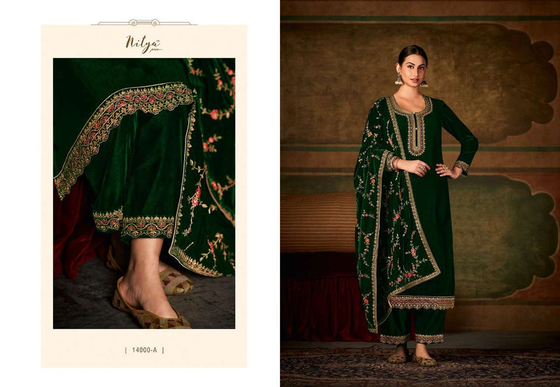 Lt Fabric Nitya Velvet With Beautiful Work Stylish Designer Attractive Look Salwar Kameez