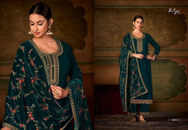 Lt Fabric Nitya Velvet With Beautiful Work Stylish Designer Attractive Look Salwar Kameez