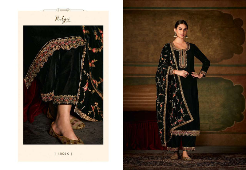 Lt Fabric Nitya Velvet With Beautiful Work Stylish Designer Attractive Look Salwar Kameez
