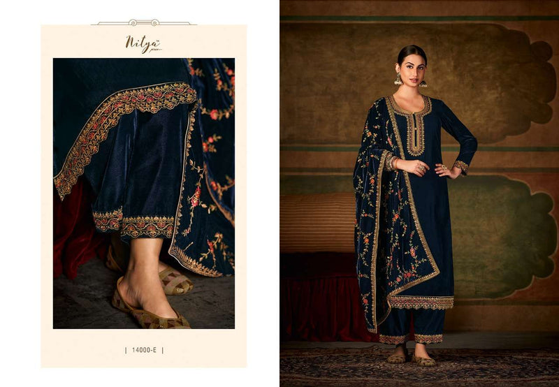 Lt Fabric Nitya Velvet With Beautiful Work Stylish Designer Attractive Look Salwar Kameez