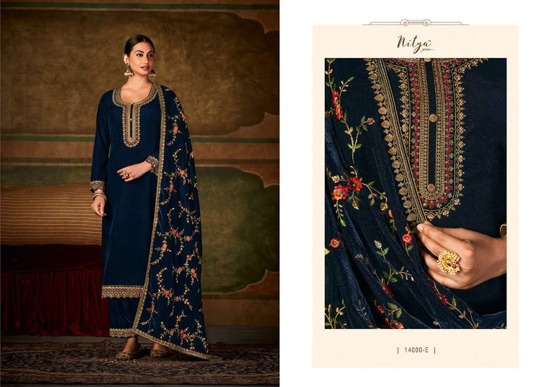 Lt Fabric Nitya Velvet With Beautiful Work Stylish Designer Attractive Look Salwar Kameez