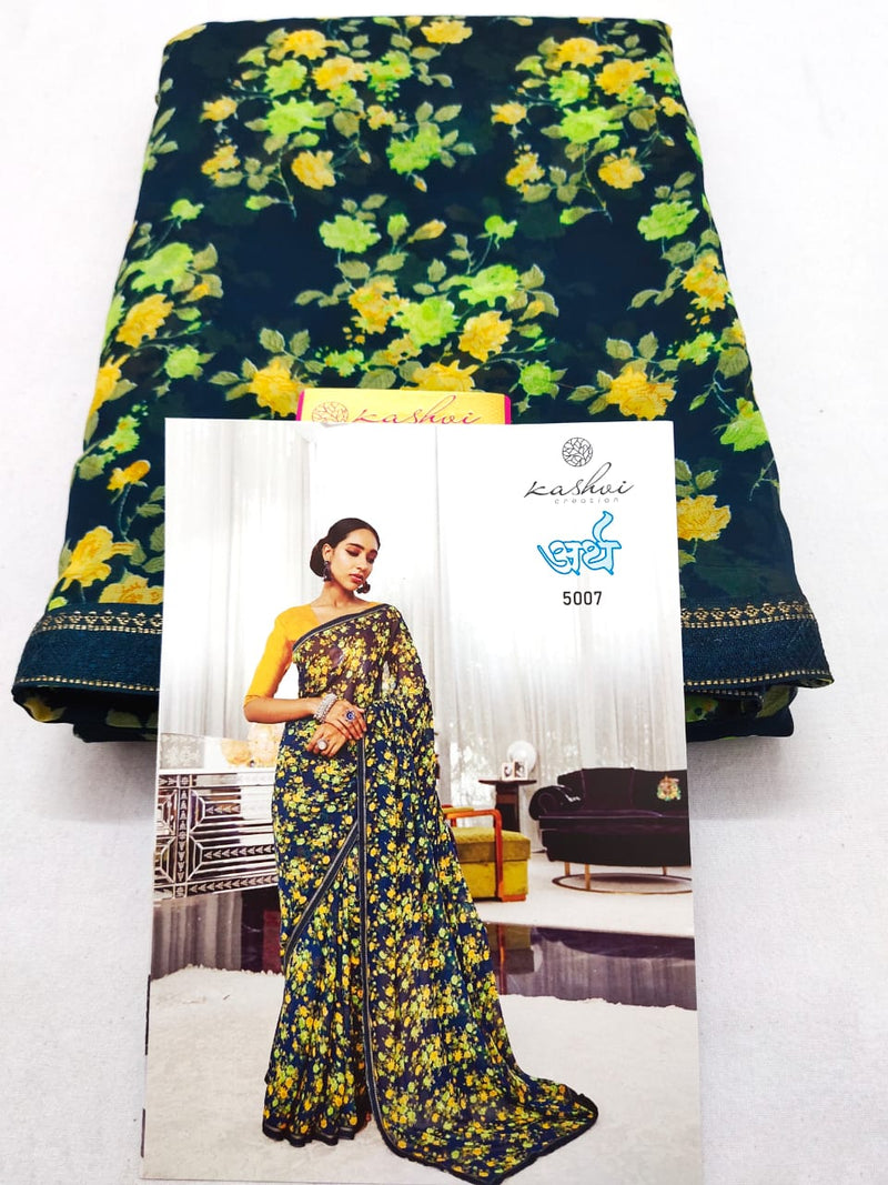 Lt Kashvi Creation Arth Weightless Floral Design Stylish Designer Wear Saree