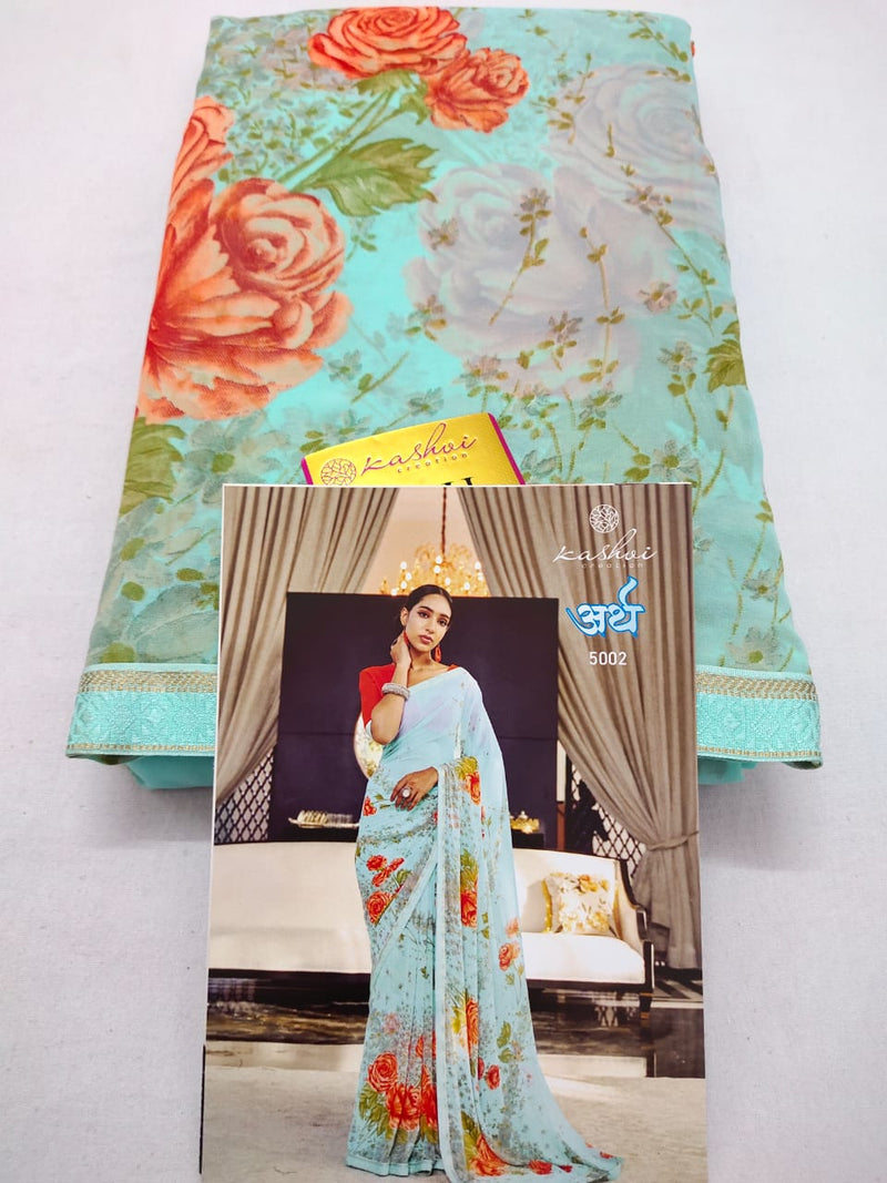 Lt Kashvi Creation Arth Weightless Floral Design Stylish Designer Wear Saree