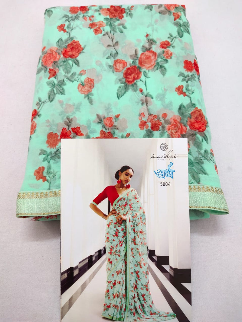 Lt Kashvi Creation Arth Weightless Floral Design Stylish Designer Wear Saree