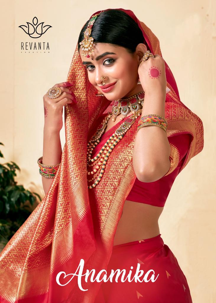 IT Revanta Creation Anamika Silk Stylish Designer Festival Wear Saree
