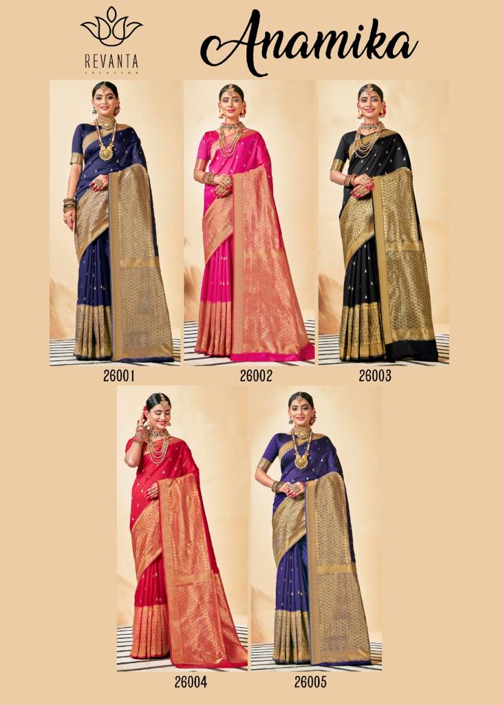IT Revanta Creation Anamika Silk Stylish Designer Festival Wear Saree