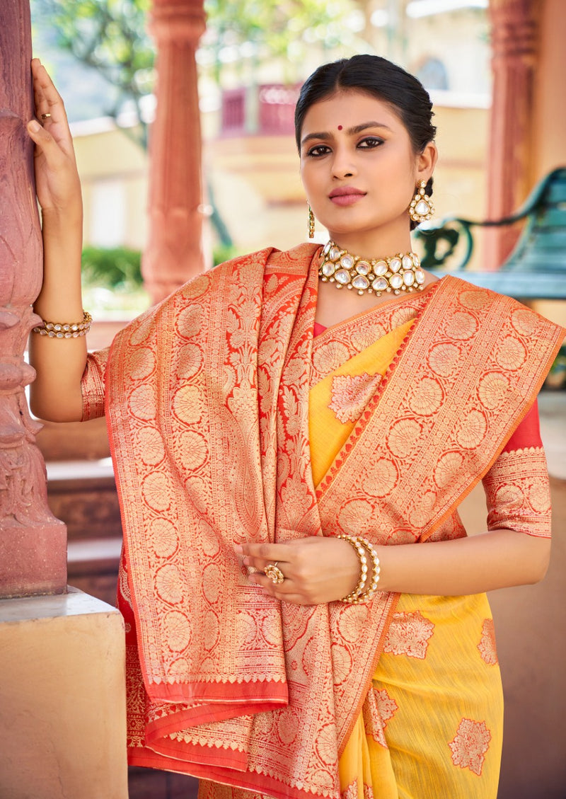 Lt Revanta Noor Weaving Silk Stylish Designer Wedding Look Saree