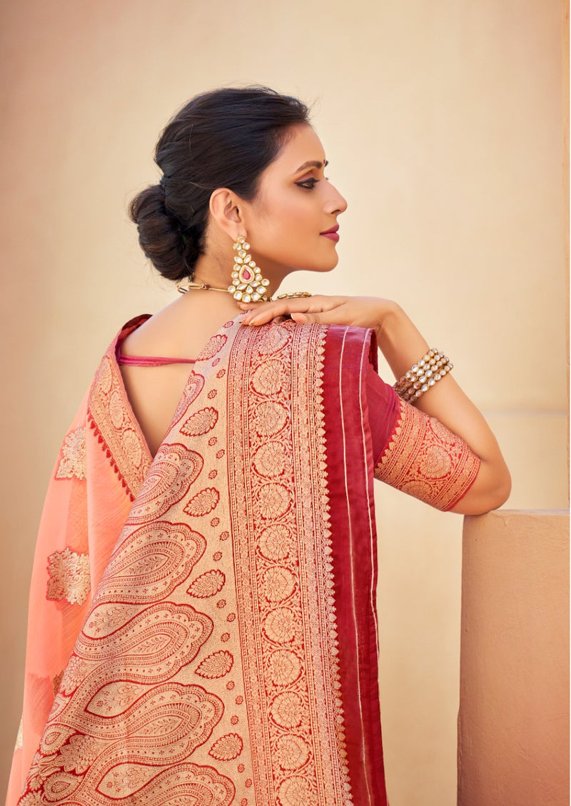 Lt Revanta Noor Weaving Silk Stylish Designer Wedding Look Saree