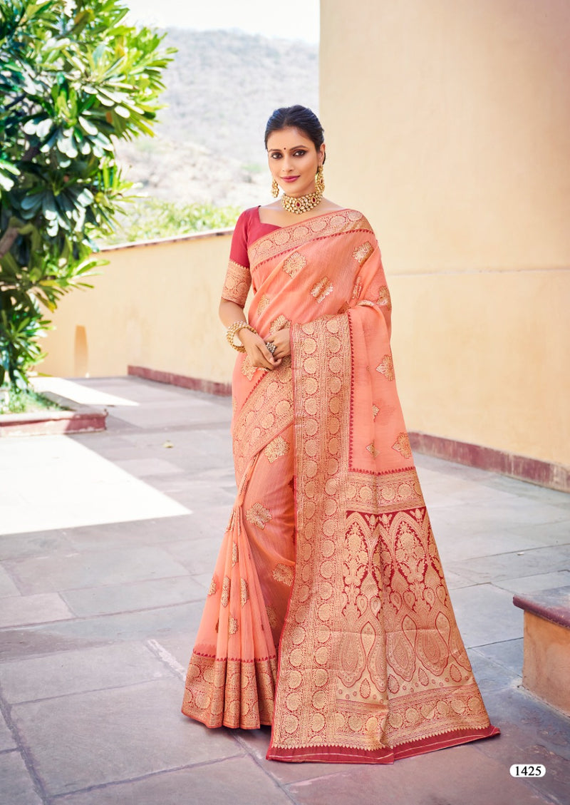 Lt Revanta Noor Weaving Silk Stylish Designer Wedding Look Saree