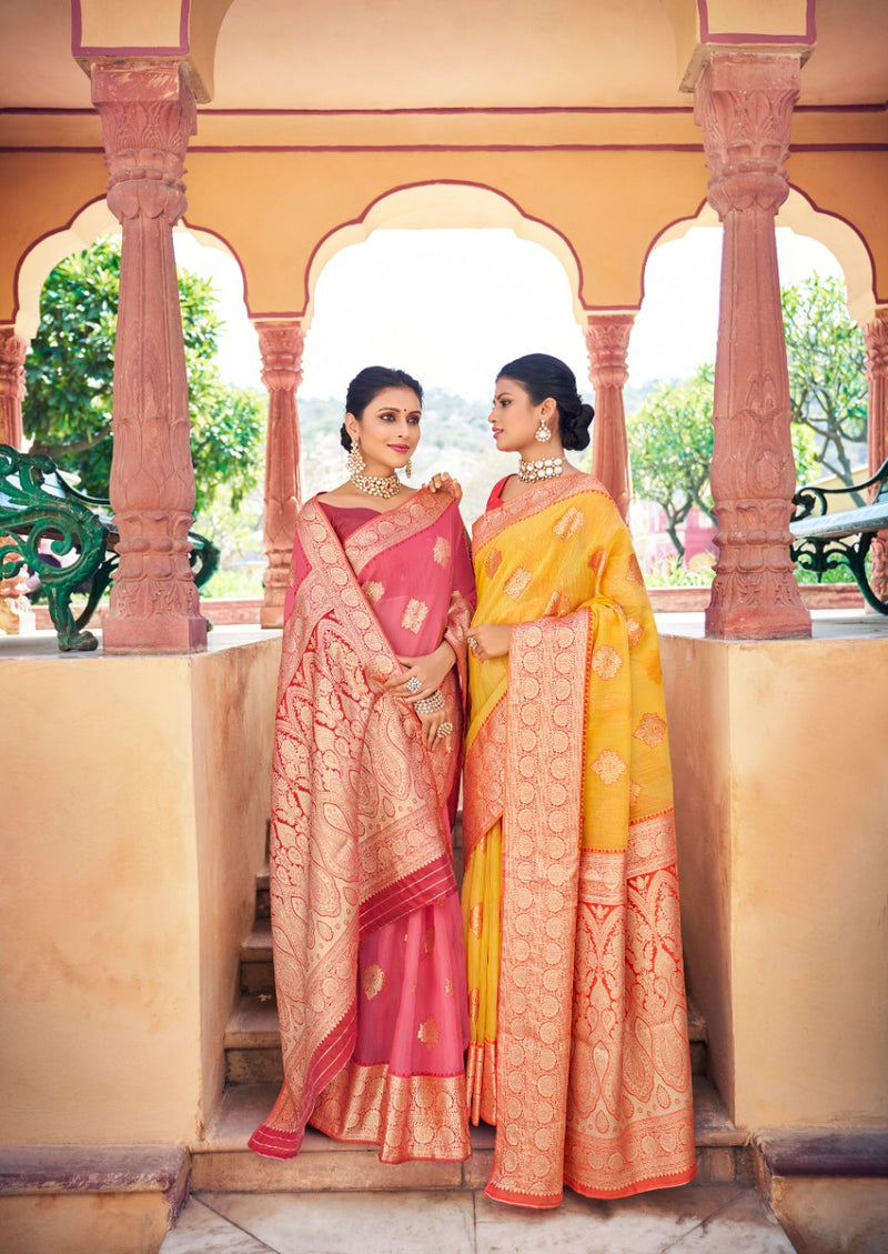 Lt Revanta Noor Weaving Silk Stylish Designer Wedding Look Saree