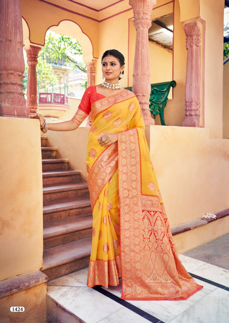 Lt Revanta Noor Weaving Silk Stylish Designer Wedding Look Saree