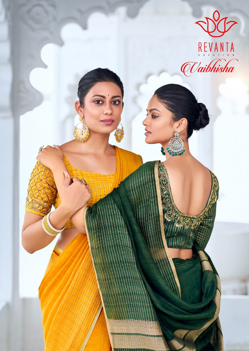 Lt Revanta Creation Vaibhisha Resham Silk Stylish Designer Handwork Sarees