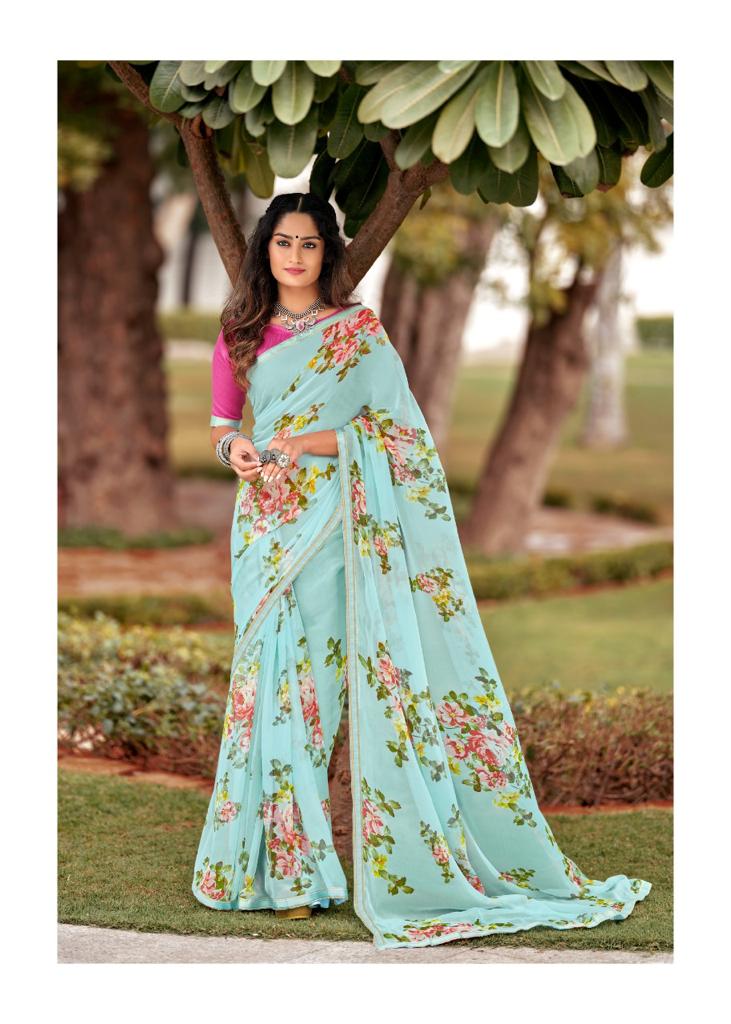 LT Saree Radhika Vol 2 Chiffon Flower Printed Stylish Designer Casual Wear Sarees